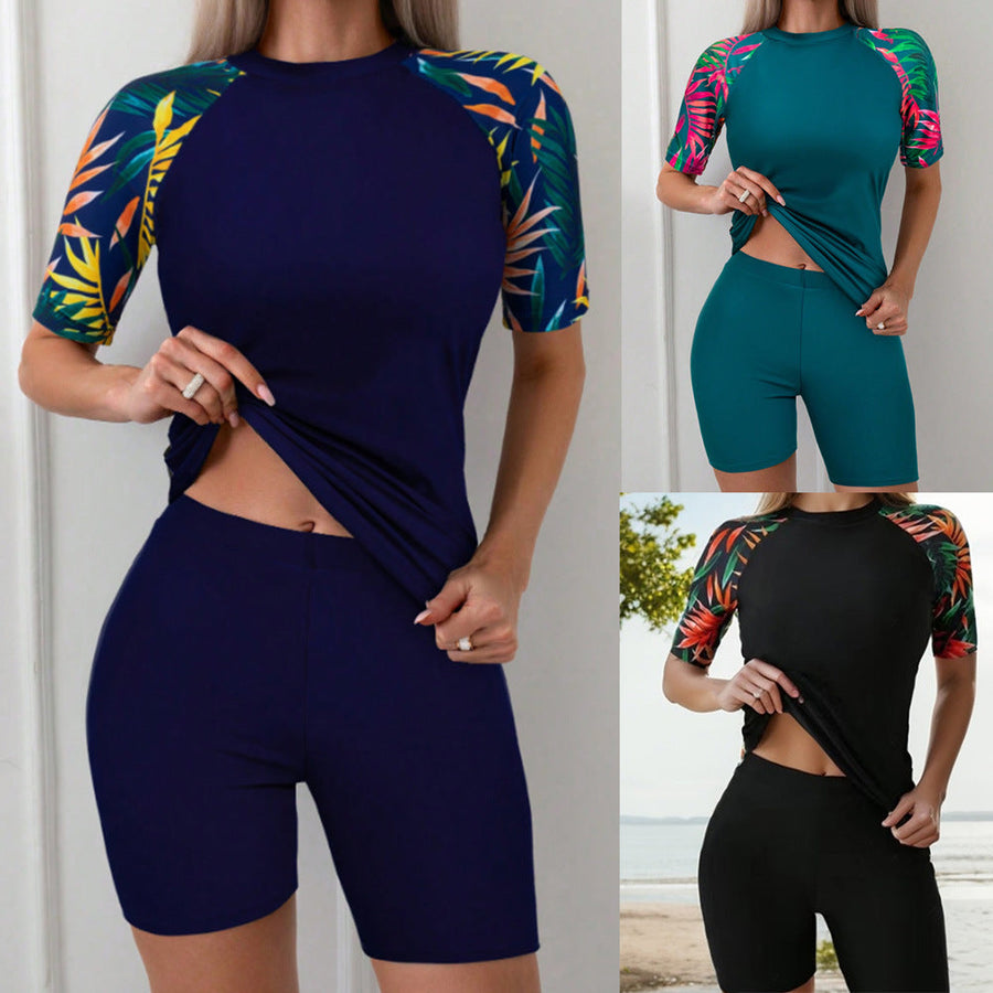 Dame Sport Badetøj Nylon Spandex | Todelt Sæt med Top og Shorts | Fleksibelt Design til Strand og Vandsport | Vanero