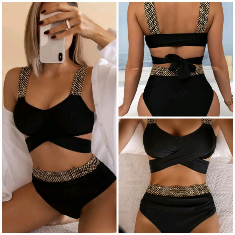 Dame Badetøj Nylon Spandex | Badedragt med Justerbare Stropper | Dekorative Detaljer til Strand og Poolbrug | Vanero
