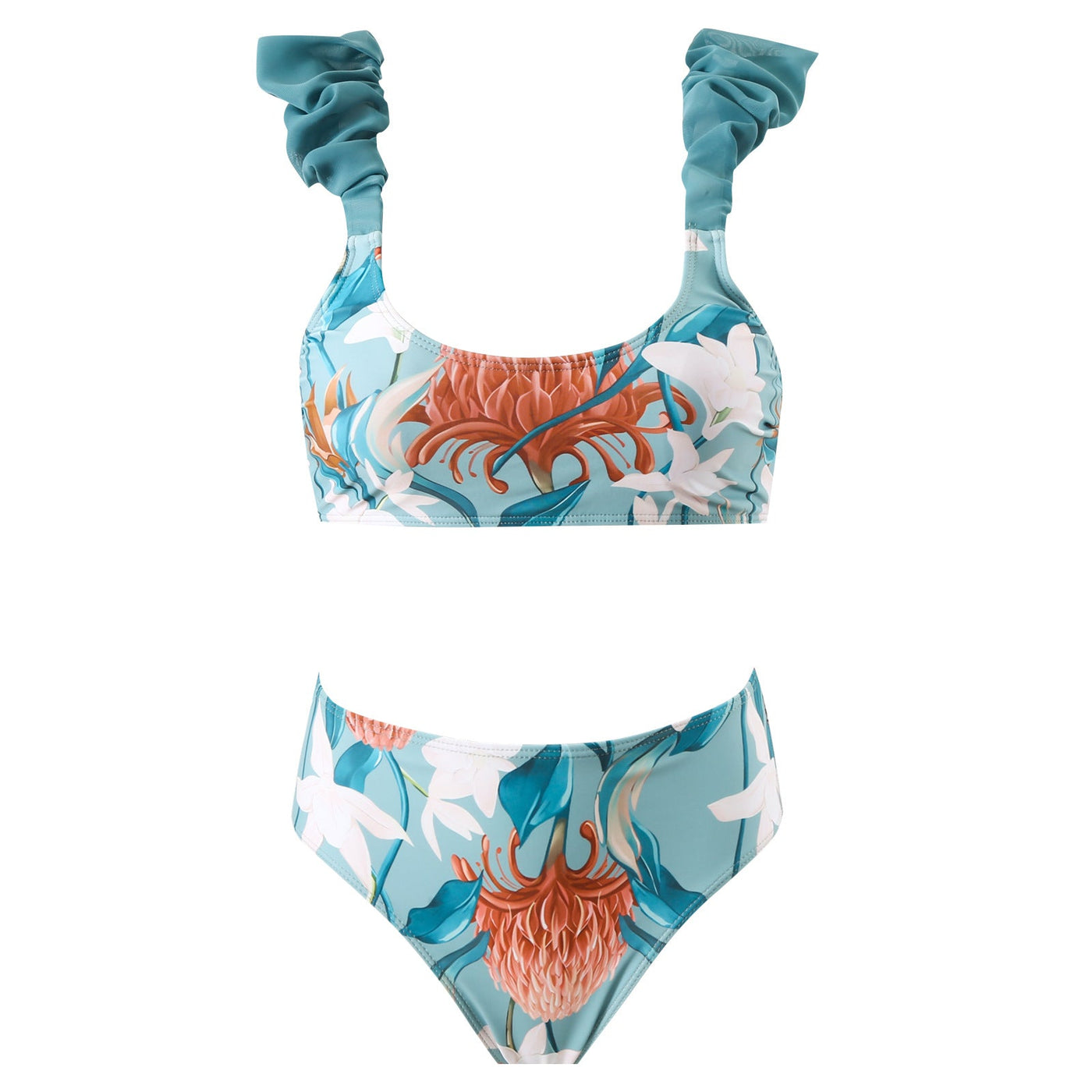 Dame Badetøj Kombination Med Blomstret Design | Sommerlig Og Chic | Vanero
