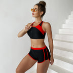 Sporty Bikini-Sæt til Damer | Top og Shorts Badetøj | Nylon og Spandex til Strand og Vandsport | Vanero