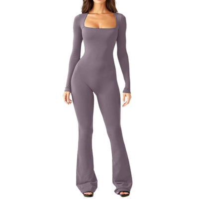 Dame | bredt skåret langærmet bodysuit stilla | vanero