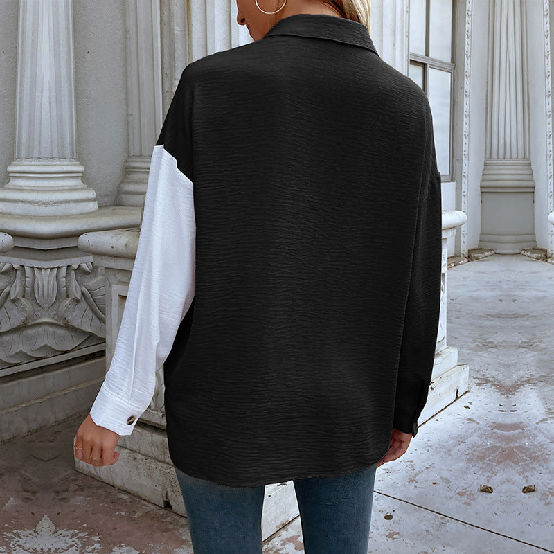 Dame Elegant Bluser Med Asymmetrisk Knapliste Og Brystlomme | Stilfuld Bluse Til Damer | Vanero
