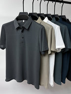 Herre Polo Shirt Bomuldsblanding Konstruktion | Polo Shirt med Knapkrave | Til Hverdagsbrug, Fritid & Afslappede Aktiviteter | Vanero