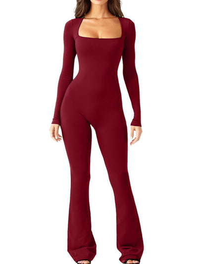 Dame | bredt skåret langærmet bodysuit stilla | vanero