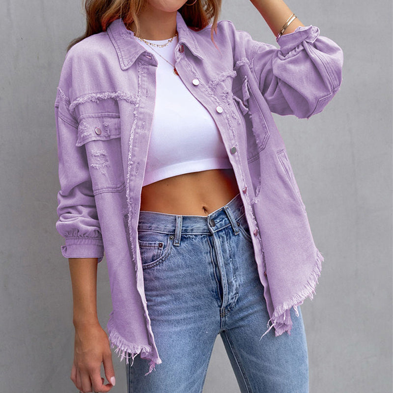 Theresa | Tattered denimjakke l Vanero