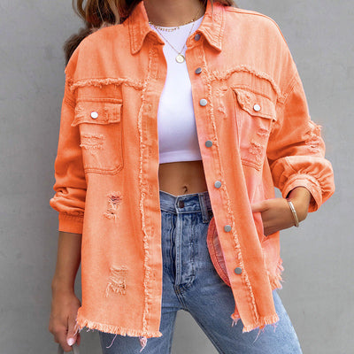 Theresa | Tattered denimjakke l Vanero