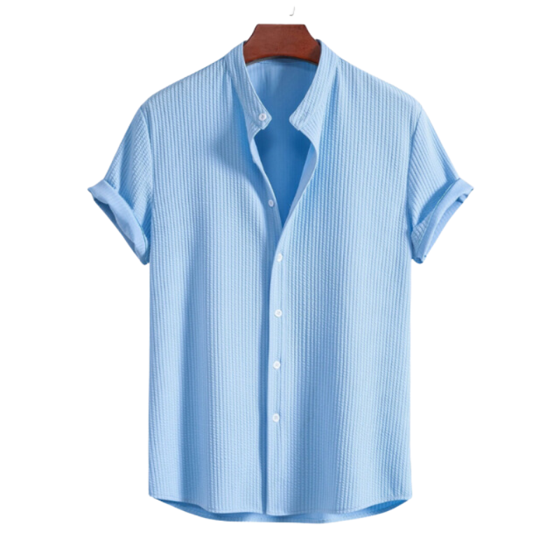 Herreskjorte Bomuldsmateriale | Regular Fit Knaplukket Skjorte | Klassisk Design til Hverdagsbrug & Business Casual Styling | Vanero