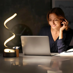 LED Bordlampe Spiraldesign | Dæmpbar Lampe med Integreret LED | Justerbar Indendørs Belysning | Vanero