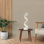 LED Bordlampe Spiraldesign | Dæmpbar Lampe med Integreret LED | Justerbar Indendørs Belysning | Vanero
