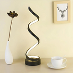 LED Bordlampe Spiraldesign | Dæmpbar Lampe med Integreret LED | Justerbar Indendørs Belysning | Vanero