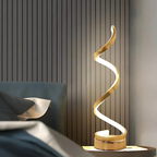 LED Bordlampe Spiraldesign | Dæmpbar Lampe med Integreret LED | Justerbar Indendørs Belysning | Vanero