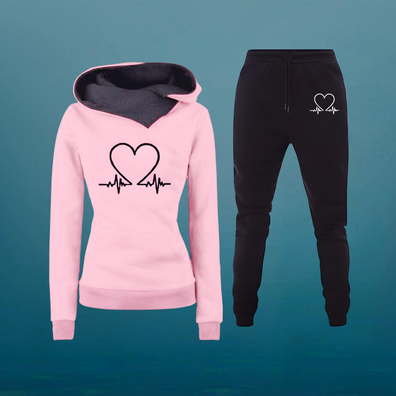 Heart | Elegant Todelt Sæt i Sort | Vanero