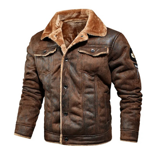 Aksel | Herre Aviatorjakke med Shearling-for l Vanero