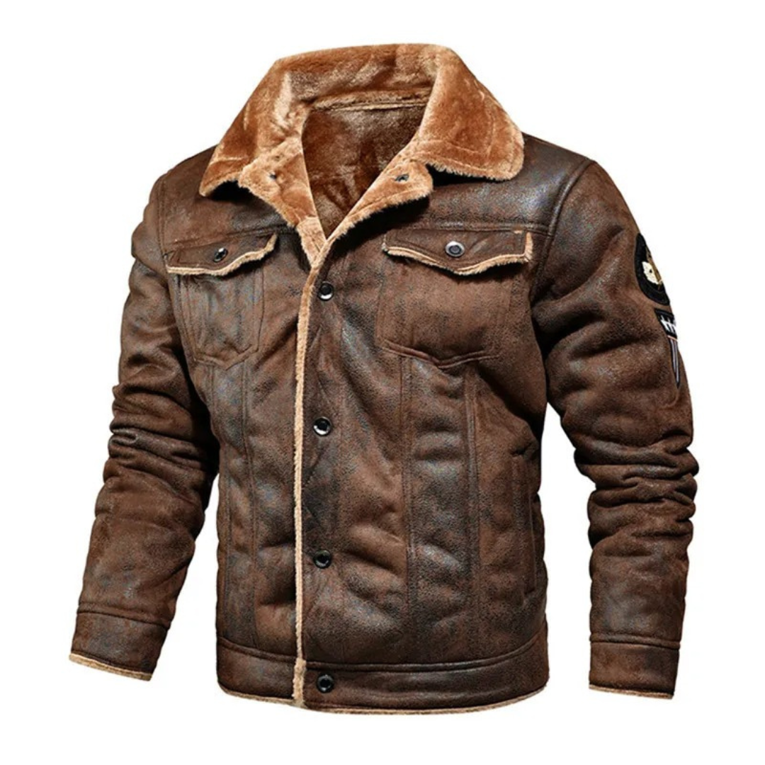 Aksel | Herre Aviatorjakke med Shearling-for l Vanero