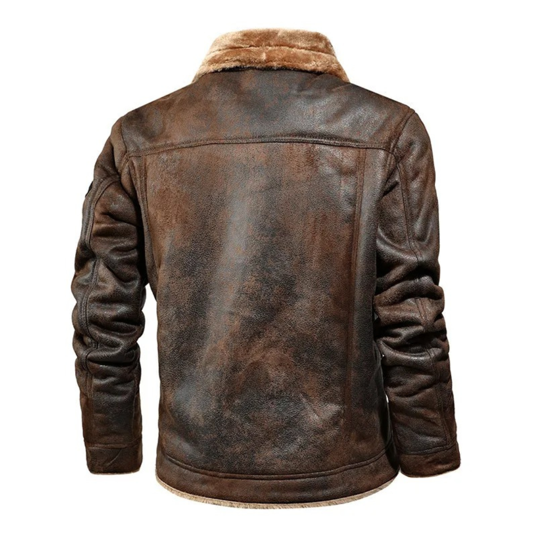 Aksel | Herre Aviatorjakke med Shearling-for l Vanero