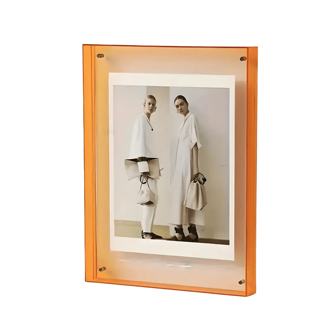 Fotoramme | LED Belyst Display | Transparent Akryldesign Bord- & Hyldeudsmykning | Vanero