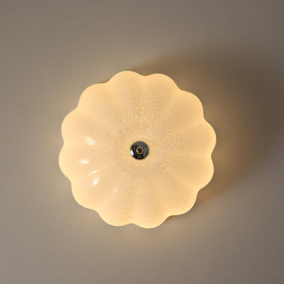 Loftslampe l med opal skal l Vanero