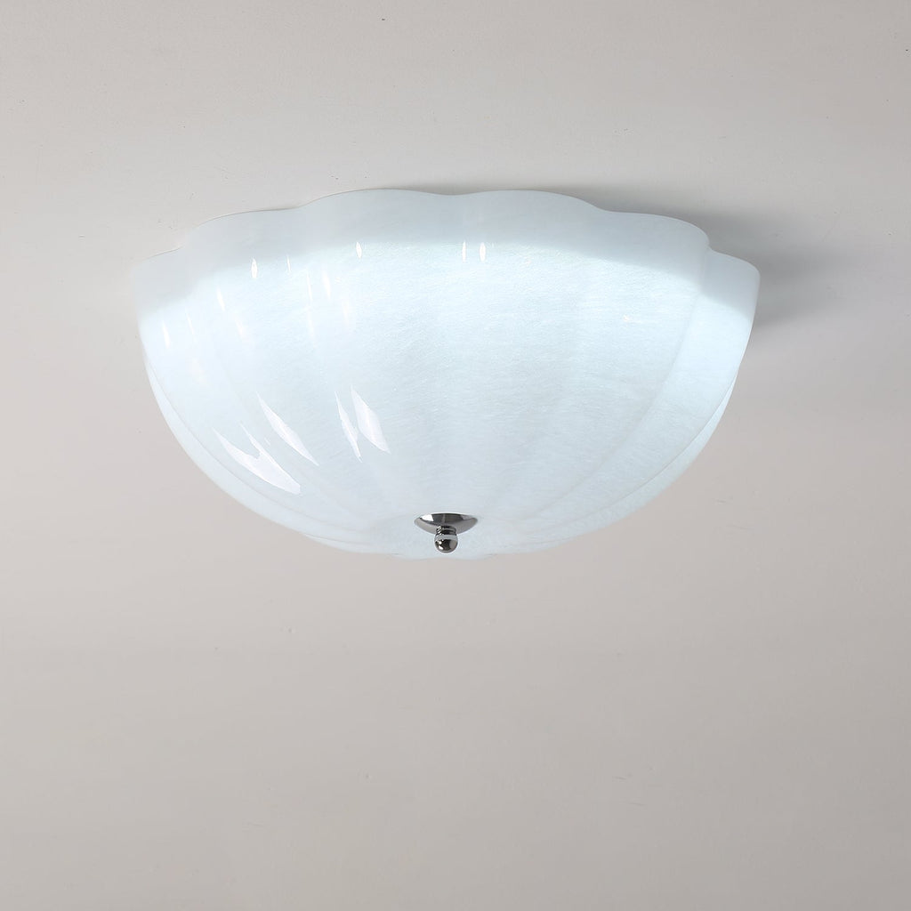Loftslampe Opalglas | Rund Loftlampe Med E27 Fatning | Diffust Lys Til Stue Soveværelse & Entré | Vanero