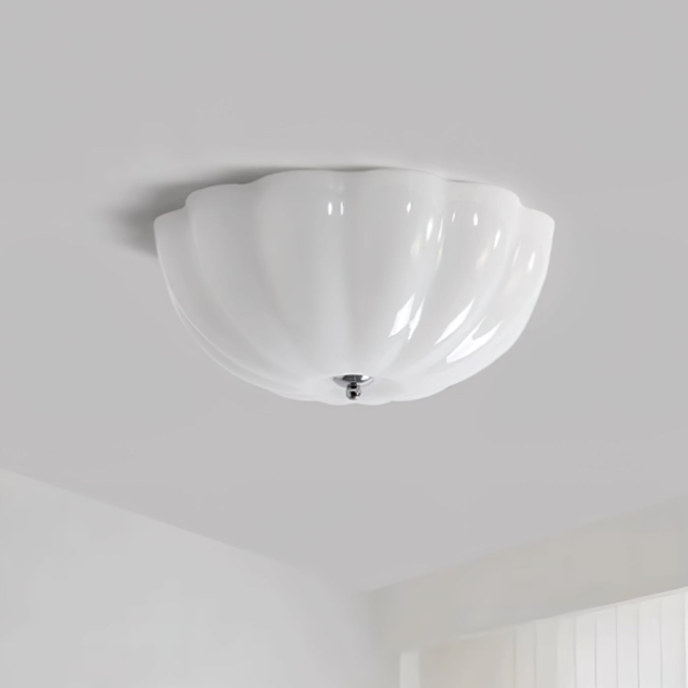 Loftslampe l med opal skal l Vanero