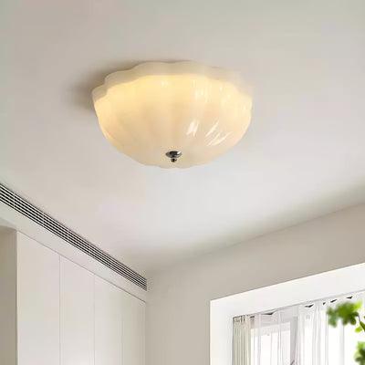Loftslampe l med opal skal l Vanero