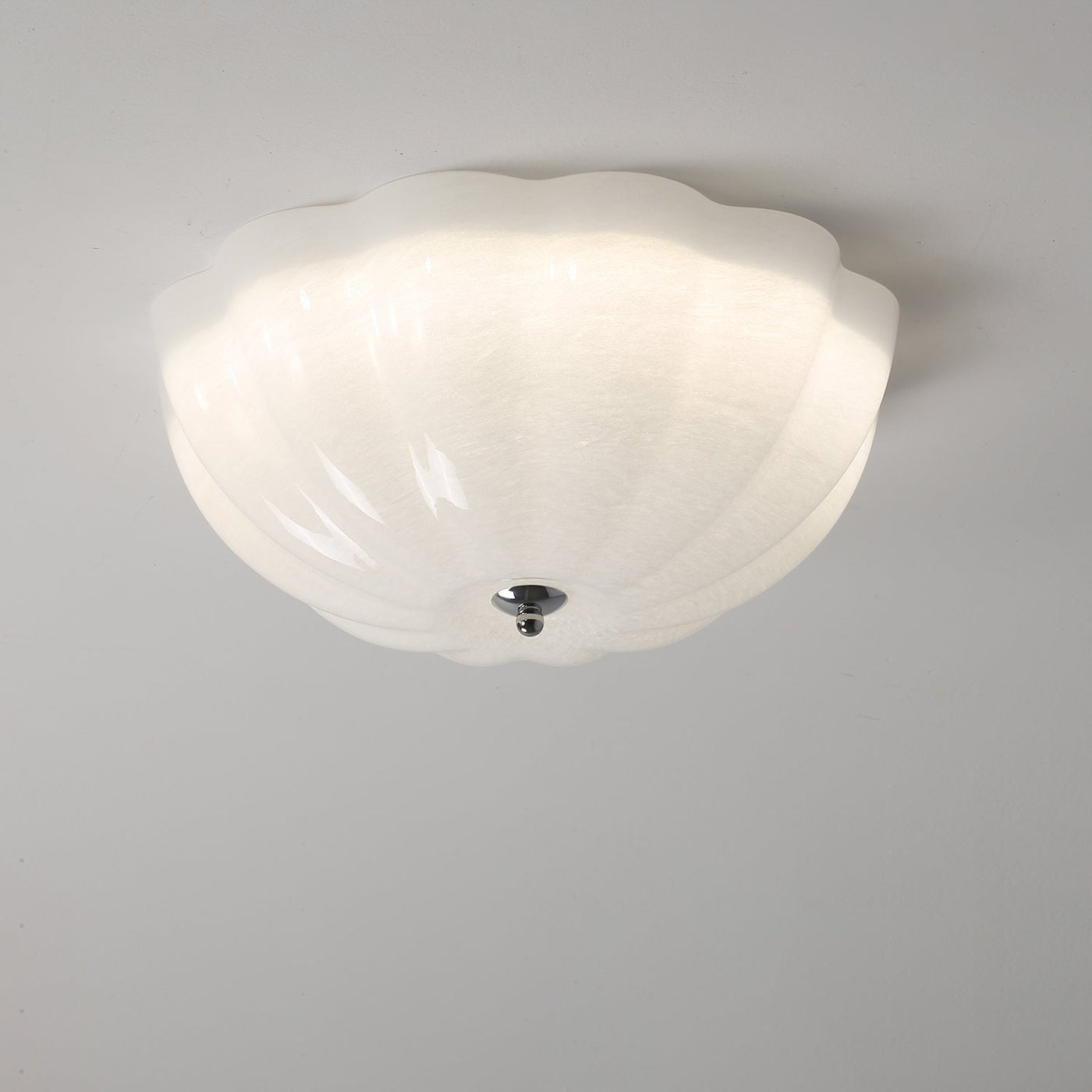 Loftslampe l med opal skal l Vanero