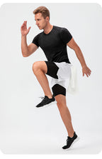Unisex Sportsshorts Polyester Elastan | Regular Fit 2-i-1 Træningsshorts | Indershorts Design til Løb & Træning | Vanero
