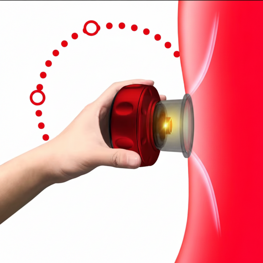 Smart Cupping Massager Med Varme & Vakuum | Genopladelig Håndholdt Wellnessenhed | Daglig Afslapning | Vanero