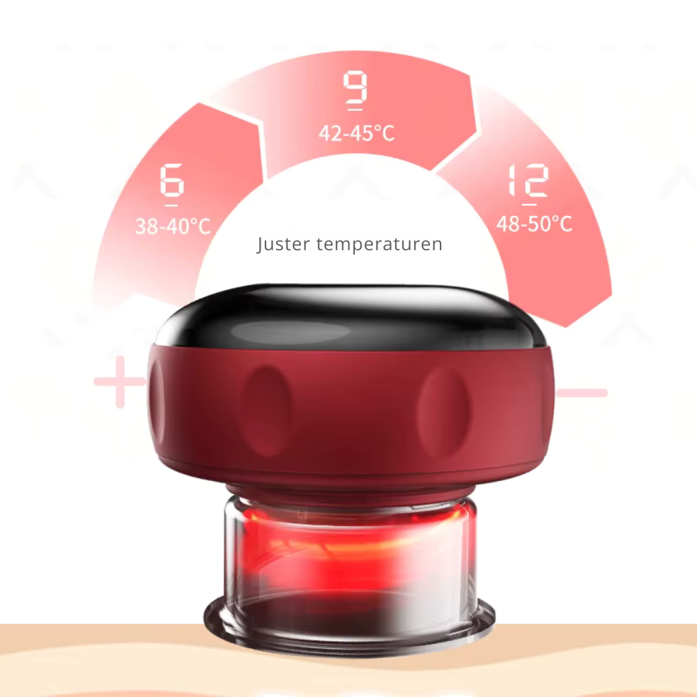 Smart Cupping Massager Med Varme & Vakuum | Genopladelig Håndholdt Wellnessenhed | Daglig Afslapning | Vanero