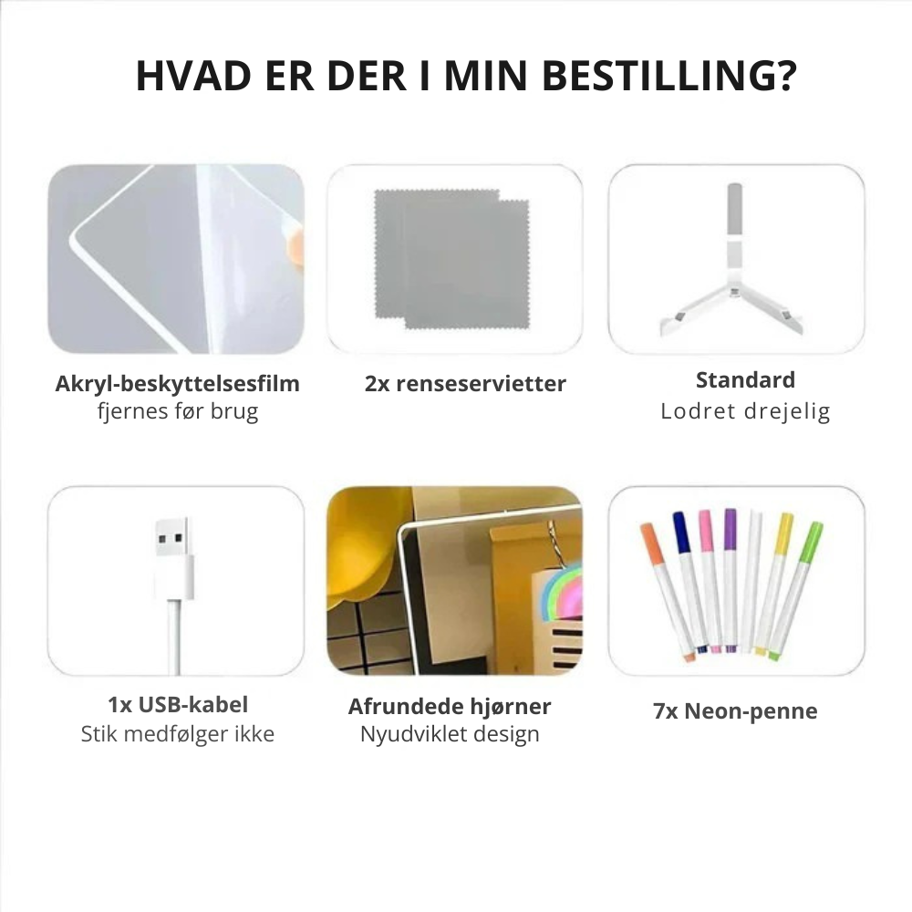 IllumiBoard | Lysende LED-tegne- og skrivetavle til børn og virksomheder l Vanero