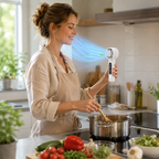 Håndholdt Ventilator | Plast USB-Genopladelig Håndholdt Ventilator Med LED-Display | Personlig Køling Til Rejser Og Hverdag | Vanero