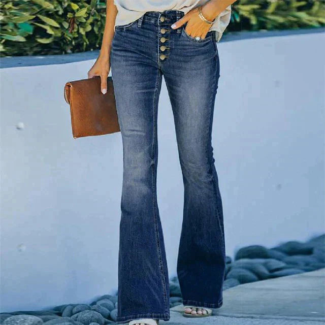 Kerryl | Bootcut-jeans med høj talje l Vanero