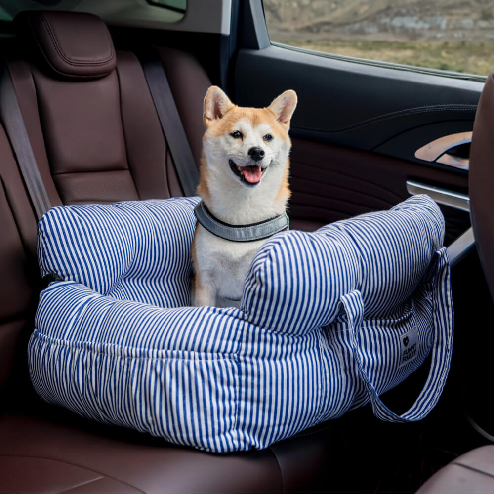 Hundeseng Til Bil Polyester | Polstret Rejseseng Med Fastgørelsesremme | Til Bil & Hjem | Vanero
