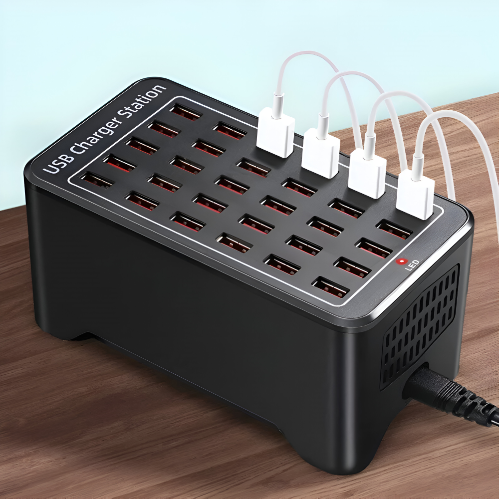 PowerPort Pro | Universelle Multi-USB-Ladestation mit Bis zu 30 Anschlüssen | Vanero