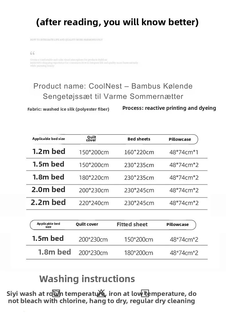 CoolNest | Bambus Kølende Sengetøjssæt til Varme Sommernætter | Vanero