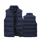 Herre Puffer Vest Polyester | Ærmeløs Vest Med Lynlås | Quiltet Design Til Hverdagsbrug & Vinter | Vanero