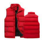 Herre Puffer Vest Polyester | Ærmeløs Vest Med Lynlås | Quiltet Design Til Hverdagsbrug & Vinter | Vanero