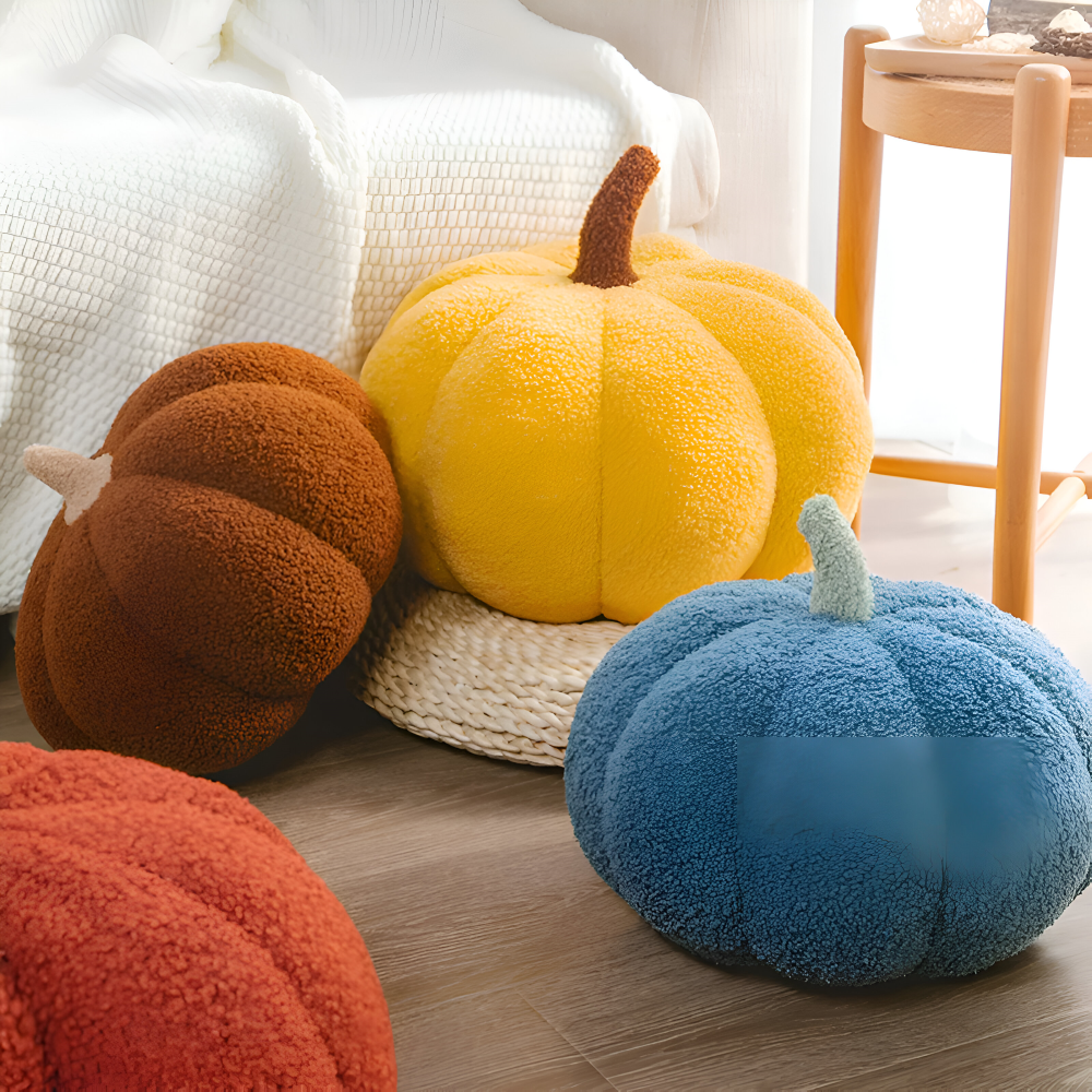 Græskar Pude | Tekstureret Græskar Plüsch Pude | Vanero