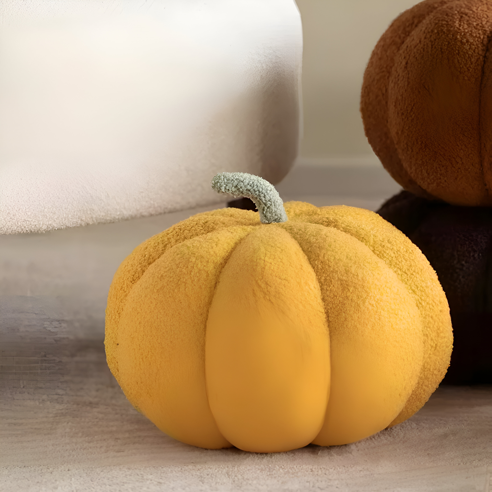 Græskar Pude | Tekstureret Græskar Plüsch Pude | Vanero