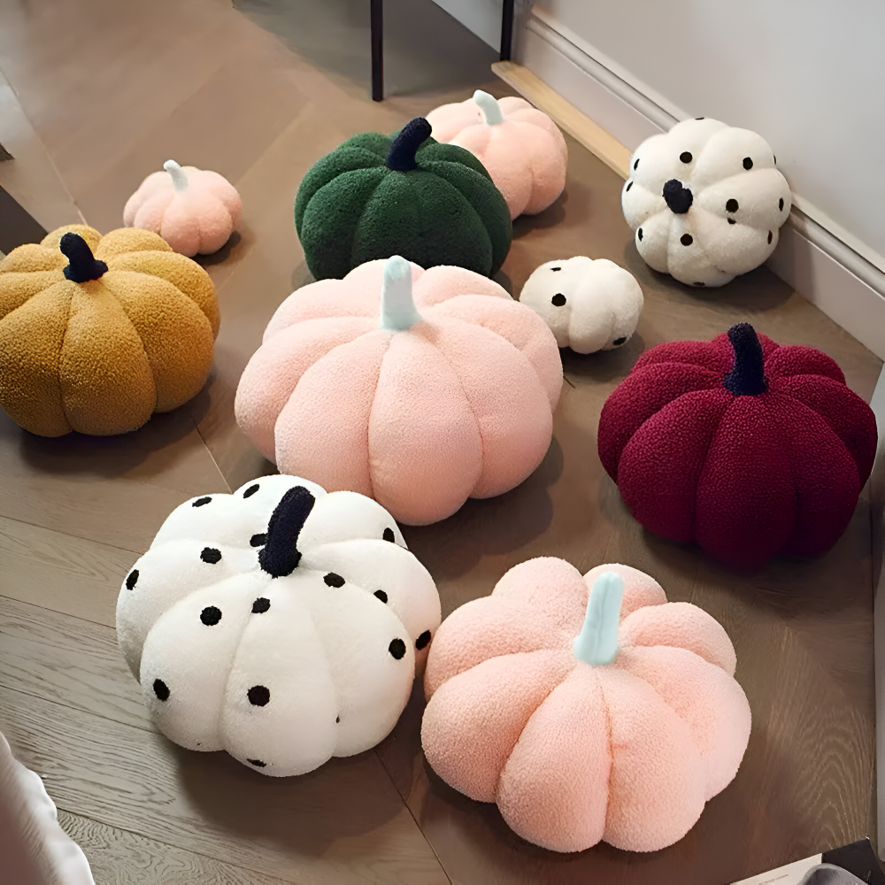 Græskar Pude | Tekstureret Græskar Plüsch Pude | Vanero