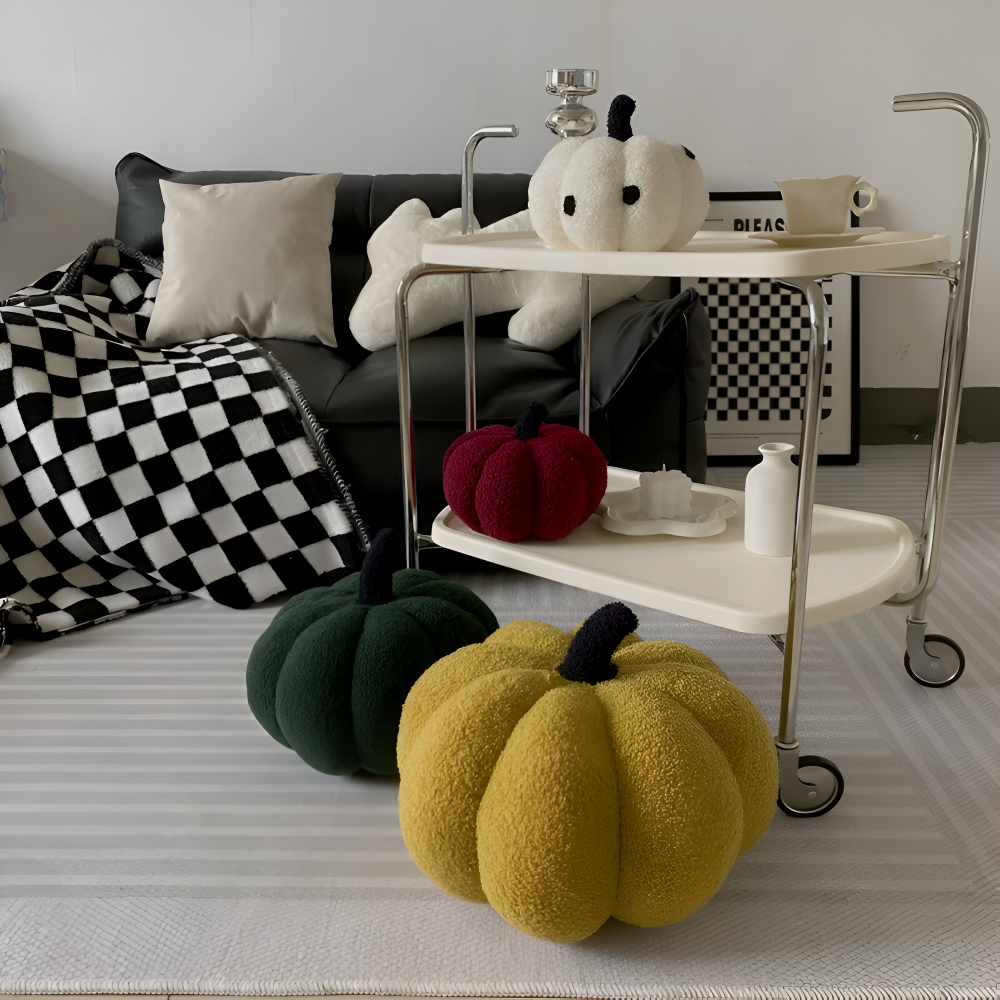 Græskar Pude | Tekstureret Græskar Plüsch Pude | Vanero