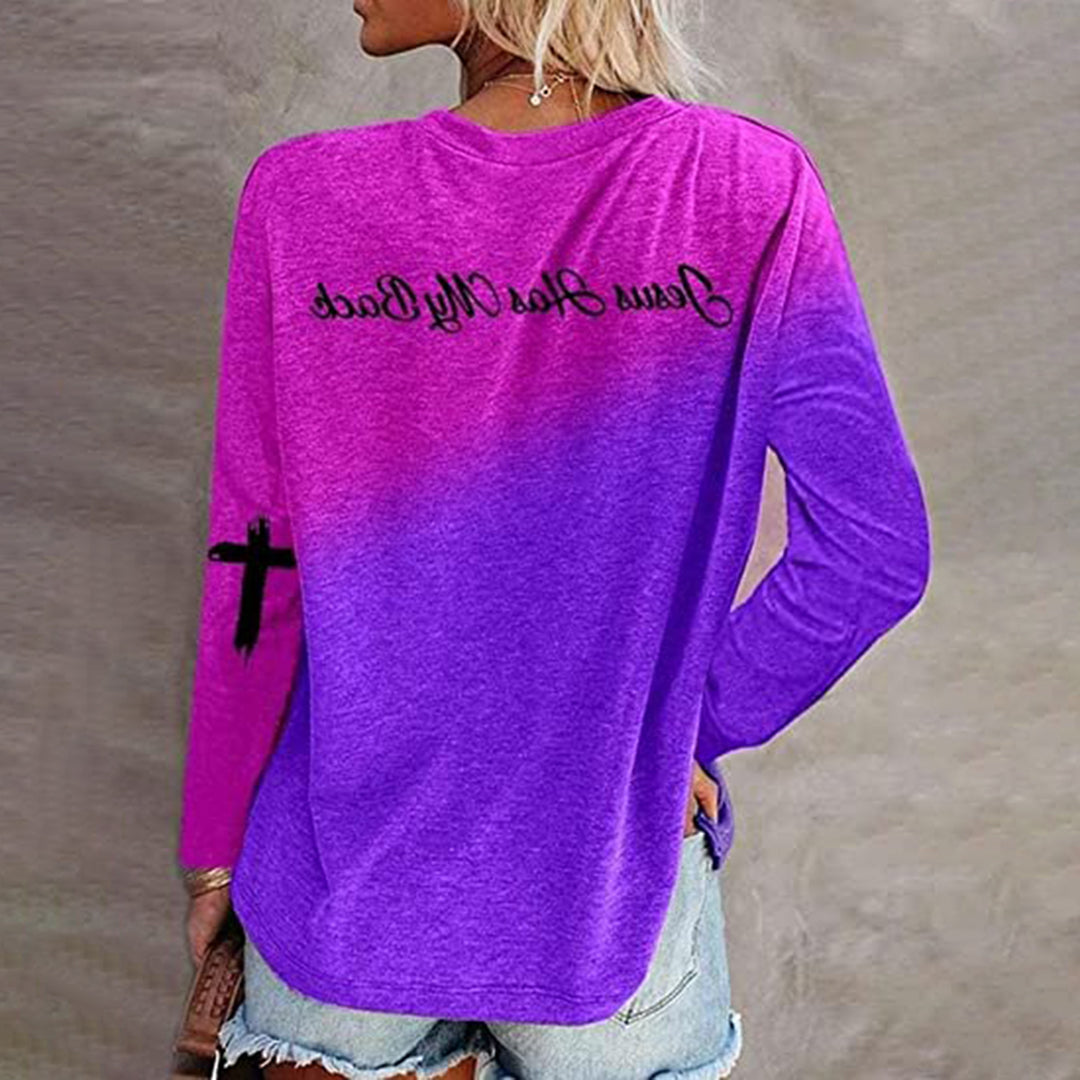 Dame Bluse Tekstilblanding | Almindelig Pasform Langærmet Top | Hverdagsdesign Til Fritid & Arrangementer | Vanero