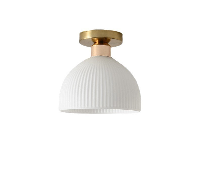 Moderne l loftslampe i mælkehvidt glas l Vanero