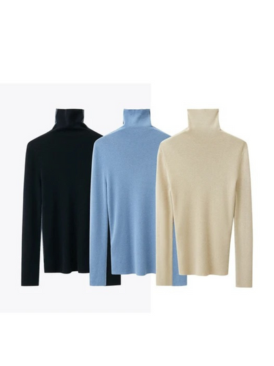 Stilig l tofarget turtleneck-genser l Vanero
