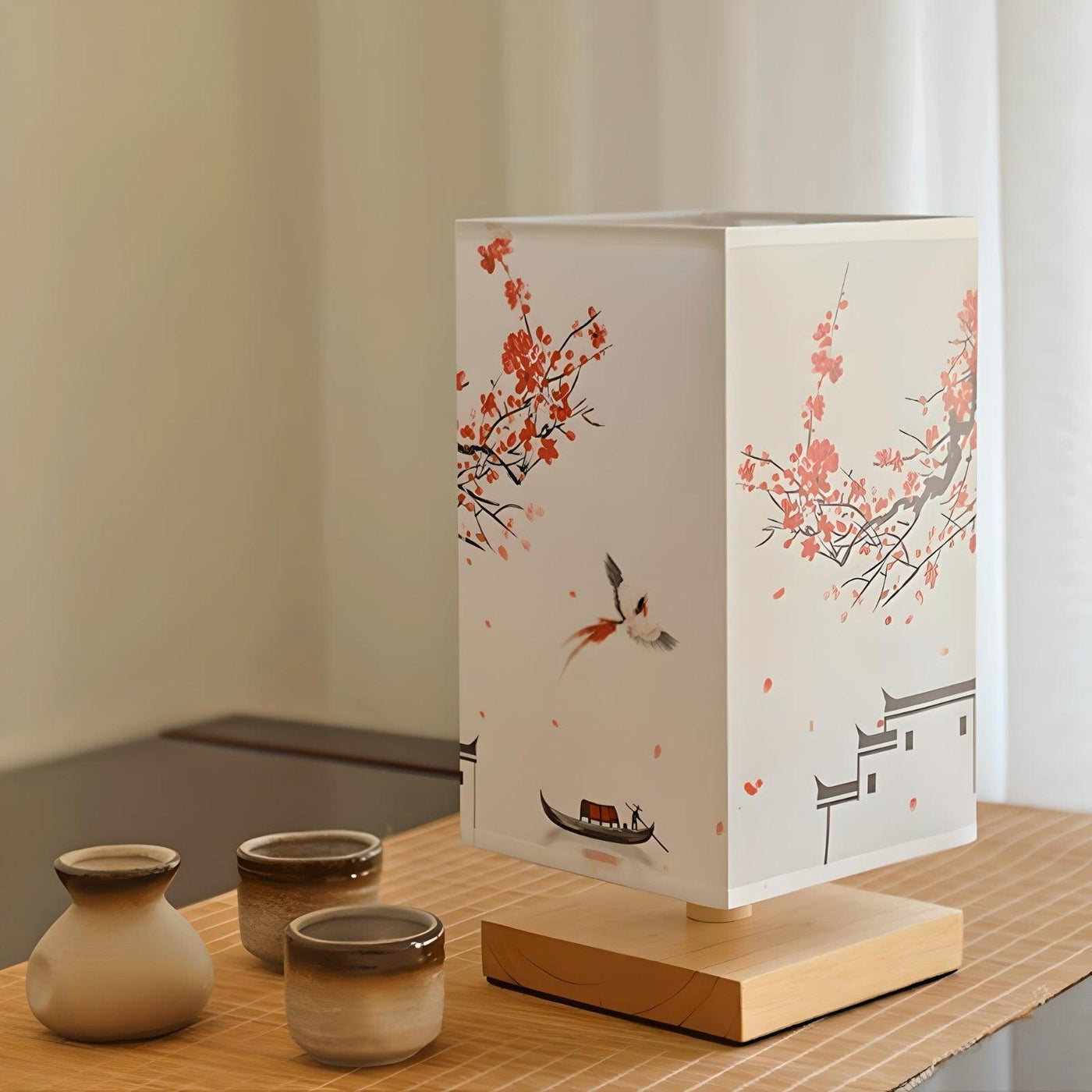 Osaka Lamp | Dæmpbar firkantet bordlampe i japansk stil l Vanero