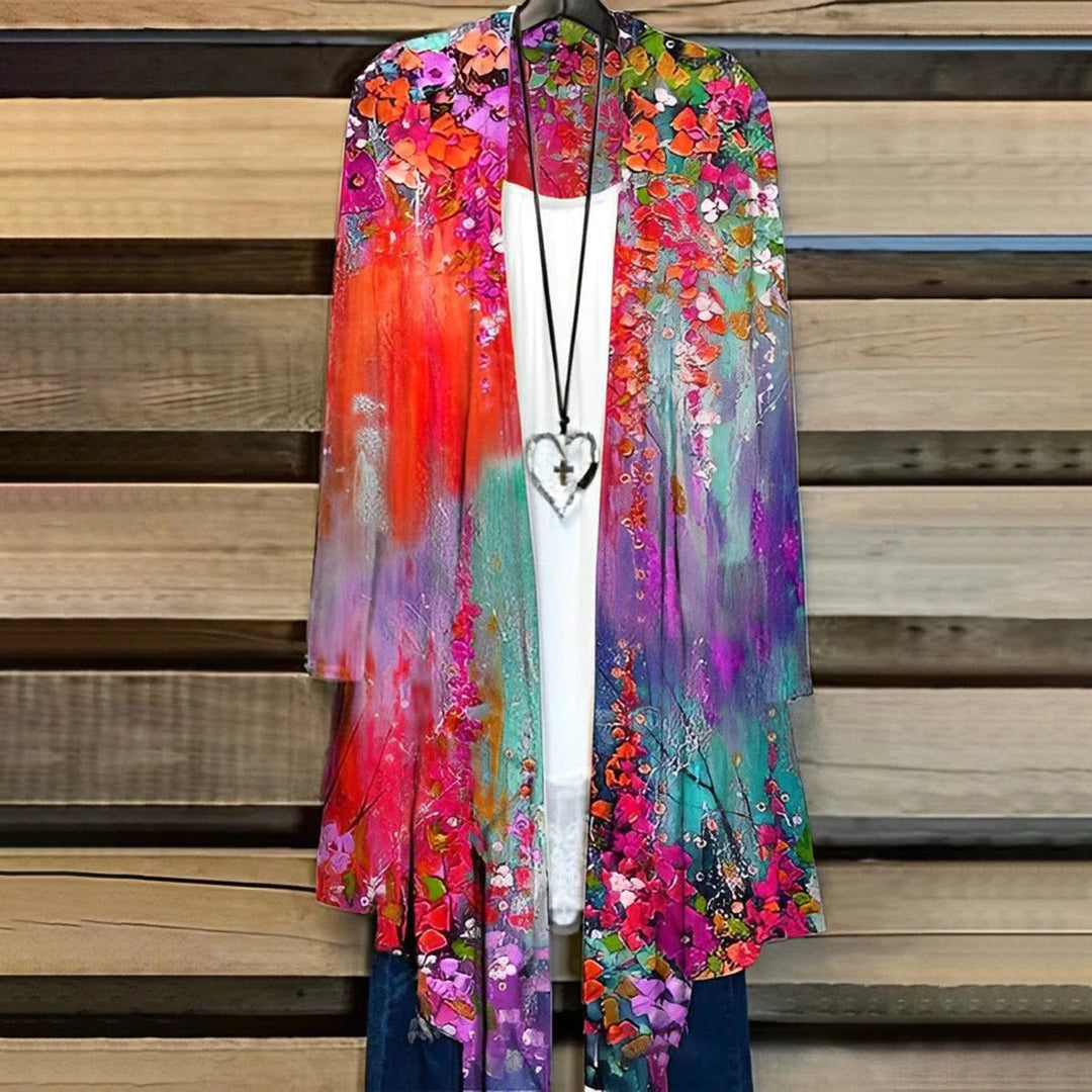 Boheme-inspireret Kimono | Polyester | Farverig & Fri l Vanero