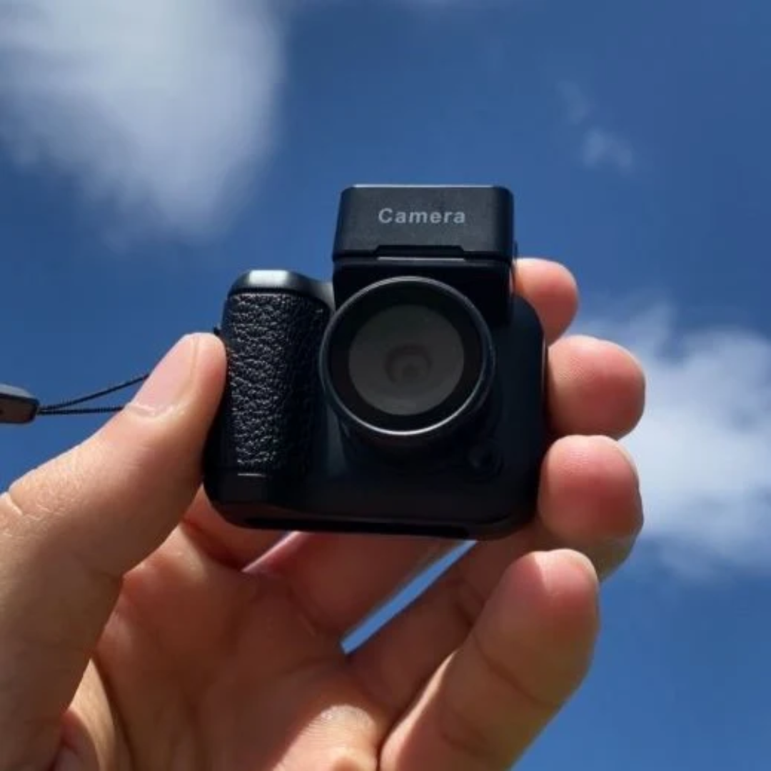 Digitalt Mini Kamera Med Retrodesign | USB-Genopladeligt & microSD-Kompatibelt | Foto Video & Rejseoptagelser | Vanero