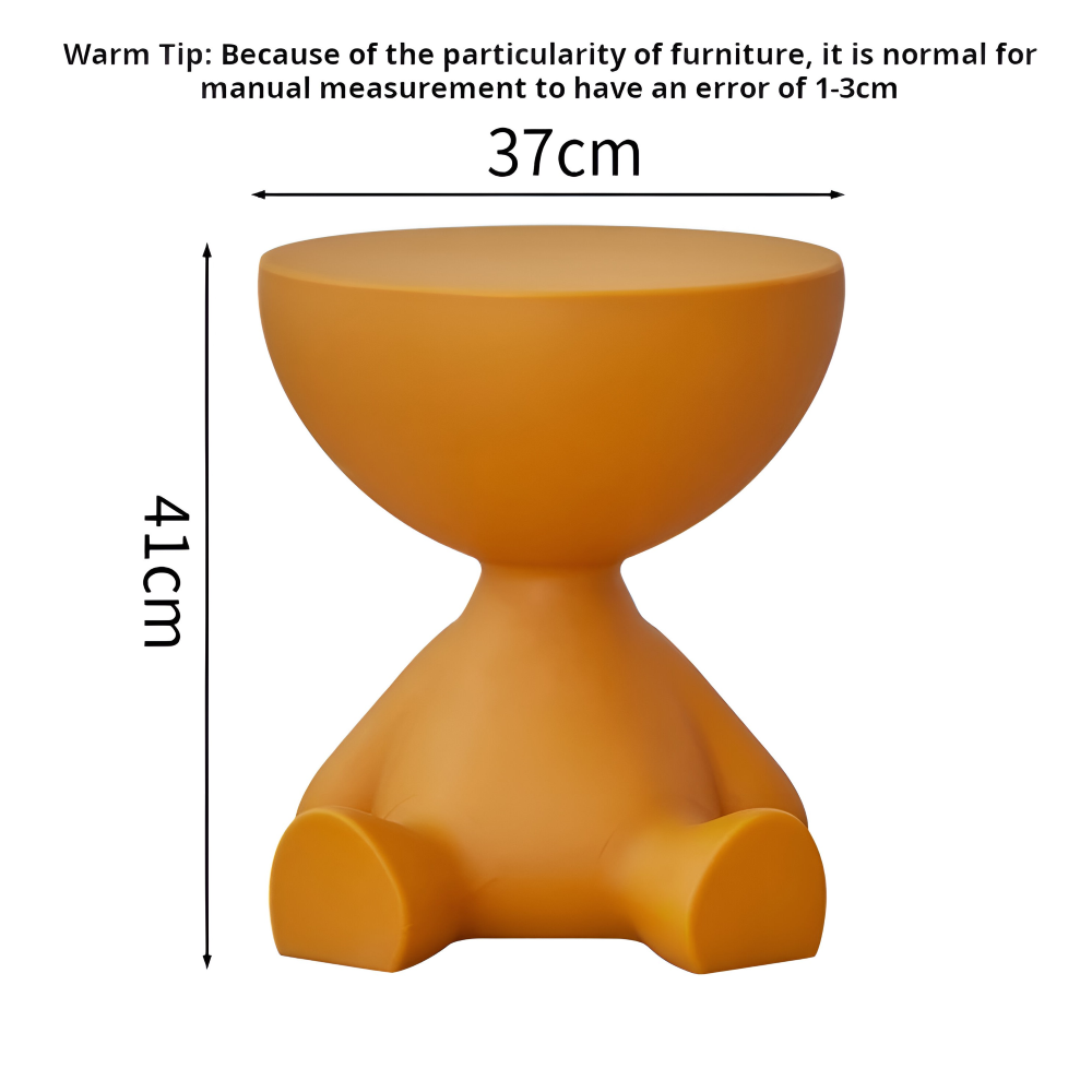 Rund Creme Beistelltisch | Sort Rund Sofabord - Sødt Plastikbeistelltisch | Vanero