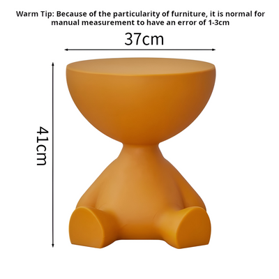 Rund Creme Beistelltisch | Sort Rund Sofabord - Sødt Plastikbeistelltisch | Vanero