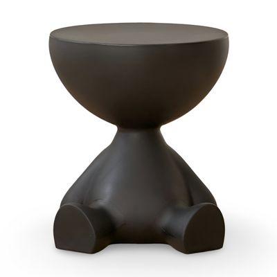 Rund Creme Beistelltisch | Sort Rund Sofabord - Sødt Plastikbeistelltisch | Vanero