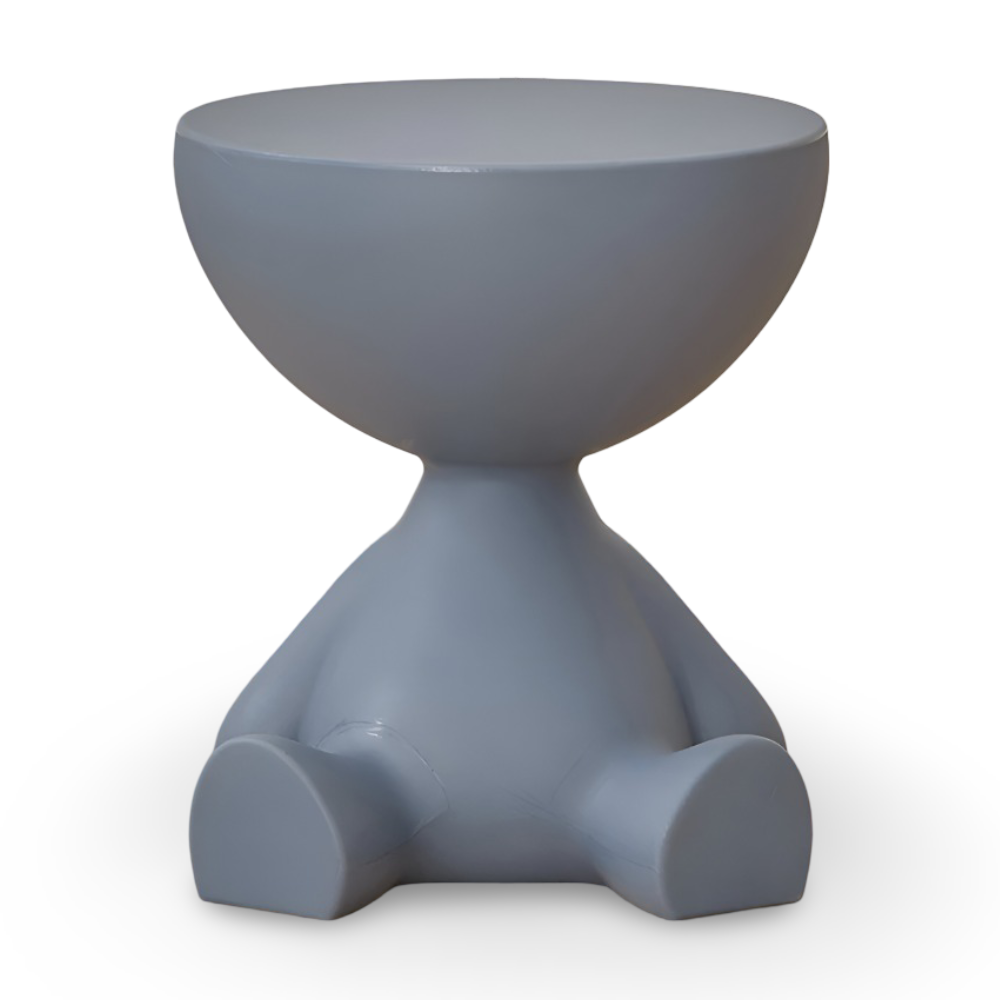 Rund Creme Beistelltisch | Sort Rund Sofabord - Sødt Plastikbeistelltisch | Vanero